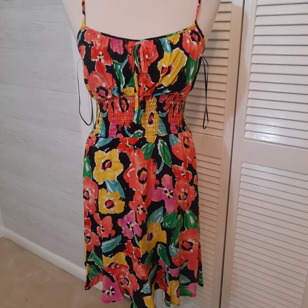 Gianni bini GB empire waist floral sun dress sz small NWT *I - Picture 5 of 6